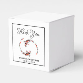 ブラック&レッド日本のコイフ芸術的ィッシュ結婚ズ フェイバーボックス