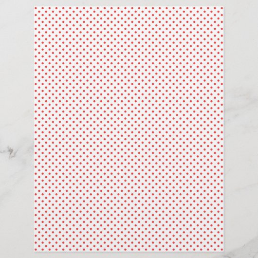ブラック&レッド水玉模様パターン（の模様が）あるスクラップブック紙 (裏面)