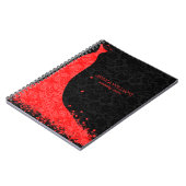 ブラック&レッド結婚ズドレス&ヴィンテージレース ノートブック (左側)