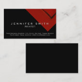 ブラック・レッド・アーキテクト・ビジネス・カード 名刺 (正面/裏面)