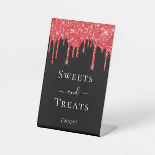 ブラック レッド ギャザー した 垂れる 甘いお菓子 ハロウィン 台座サイン