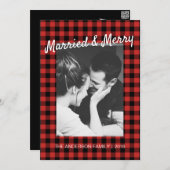 ブラック・レッド・ギン結婚したガムメリーサンキュー・フォト シーズンカード (正面/裏面)