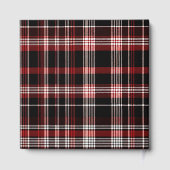 ブラック&レッド・スコットランドタータンチェック結婚ズ ゲストブック (裏面)