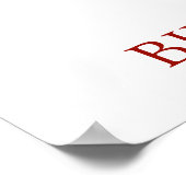 ブラック・レッド・バースデーカスタム・パーティー20x30写真 ポスター (角)