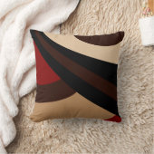 ブラック、レッド、ベージュ、ブラウンモダンデザイン クッション (ブランケット)