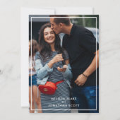 ブラック＆レッド ローズ ホワイト フレーム 結婚式招待状 招待状 (裏面)