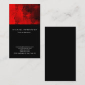 ブラック・レッド・抽象芸術・コンサルタント・ビジネス・カード 名刺 (正面/裏面)