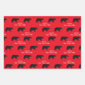 ブラック&レッドLumberjack最高のパパセット ラッピングペーパーシート (正面2)