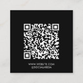 ブラック |ロゴ | QRコード正方形名刺 スクエア名刺 (裏面)
