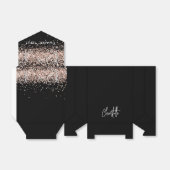 ブラック ローズゴールド コンフェッティ 誕生日 ありがとう フェイバーボックス (折り畳みなし)
