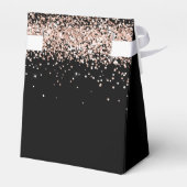 ブラック ローズゴールド コンフェッティ 誕生日 ありがとう フェイバーボックス (裏面サイド)