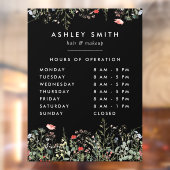 ブラック ワイルドフラワー メドウ 営業時間 ウィンドウサイン (シート2)