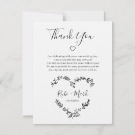 ブラック·ワイルドフ結婚ラワーズ サンキューカード