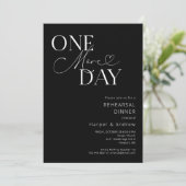 ブラック ワン モア デイ リハーサル ディナー 招待状 (スタンド正面)