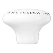 ブラック |ヴィンテージビーイラストレーション パーソナライズされた セラミックノブ (側面)