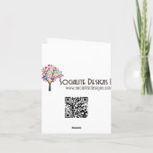 ブラック ヴィンテージ スワール 結婚式 お礼 サンキューカード (裏面)