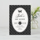 ブラック ヴィンテージ ベビーシャワー 招待状 (スタンド正面)