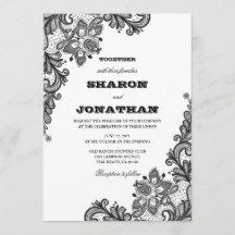 ブラック ヴィンテージ レース エレガント ウェディング