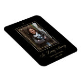 ブラック&伝統的ゴールデンエレガントフォト葬儀 マグネット (右側)