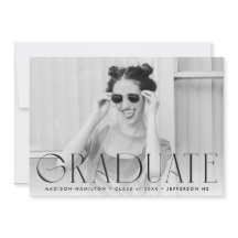 ブラック |写真シンプルモダンの卒業