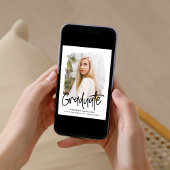 ブラック |写真名門私立校風のの卒業のスクリプト 案内状