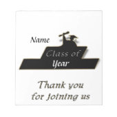 ブラック・卒業式パーティーがキャンディ・ラッパーを支持 ノートパッド (正面)