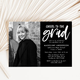 ブラック |卒業式応援会 招待状