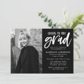 ブラック |卒業式応援会 招待状 (スタンド正面)