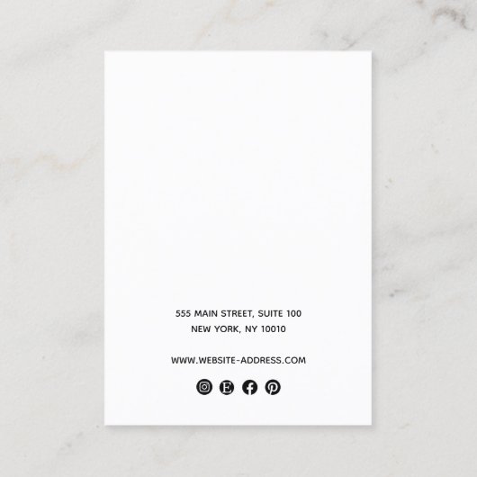 ブラック〔占星術の〕十二宮図シアルスターイヤリングジュエリーブシン 名刺 (裏面)