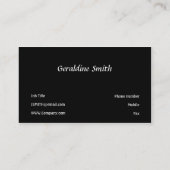 ブラック 名刺 (裏面)