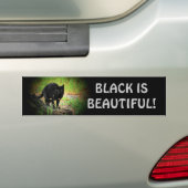ブラック(子猫)は美しい バンパーステッカー (車上)