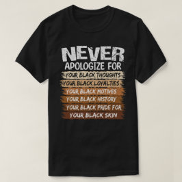 🖤ブラック・思考のTシャツに対する謝罪は決してない Tシャツ
