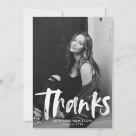 ブラック |抽象芸術写真卒業 サンキューカード