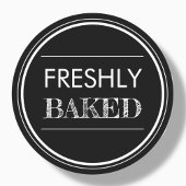 ブラック |新鮮な焼いたパンベーカリー ラウンドシール