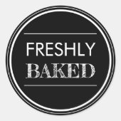 ブラック |新鮮な焼いたパンベーカリー ラウンドシール (正面)