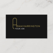 ブラック | 標準エレガントQRコード 名刺 (正面)