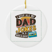 ブラック – 父の日最高ののパパ セラミックオーナメント (裏面)