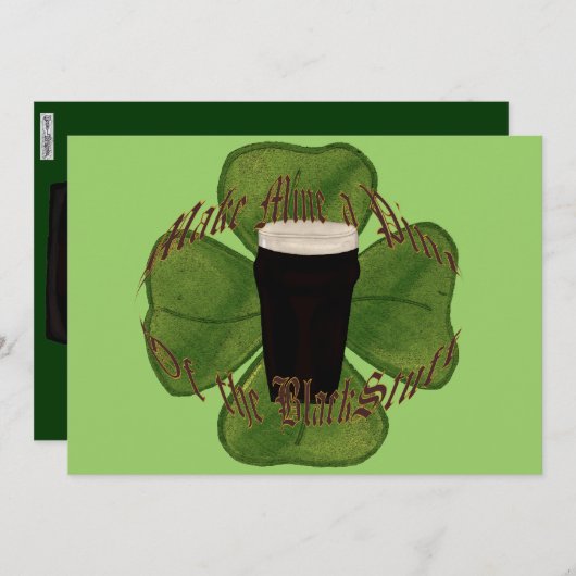 ブラック・物 招待状 (正面/裏面)