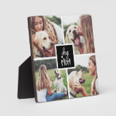 ブラック |犬の母の写真コラージュ フォトプラーク (正面)