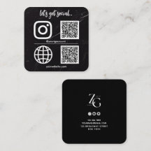 ブラック |白いテクスチャソーシャルメディアQRコード