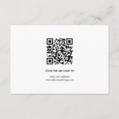 ブラック、白シックタイポグラフィミニマル結婚リスト エンクロージャーカード (裏面)