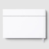 ブラック、白シックタイポグラフィミニマル結婚リスト ゲストブック (裏面)