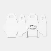 ブラック、白シックタイポグラフィミニマル結婚リスト フェイバーボックス (折り畳みなし)