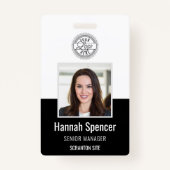 ブラック |社員の写真ID会社のセキュリティ バッジ (正面)