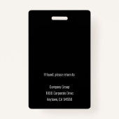 ブラック |社員の写真ID会社のセキュリティ バッジ (裏面)