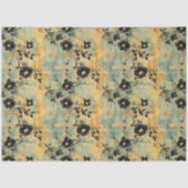 ブラック&素朴アイボリーワイルドフラワーオンセージグリーン 薄葉紙 (正面)