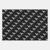 ブラック&素朴金ゴールドクリスマストナディアエバーグリーン ラッピングペーパーシート (正面3)