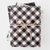 ブラック&素朴金ゴールドクリスマストナディアエバーグリーン ラッピングペーパーシート (インサイチュ)