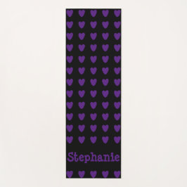 ブラック(紫ハート) ヨガマット