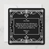 ブラック 結婚式 サンクスカード サンキューカード (正面)
